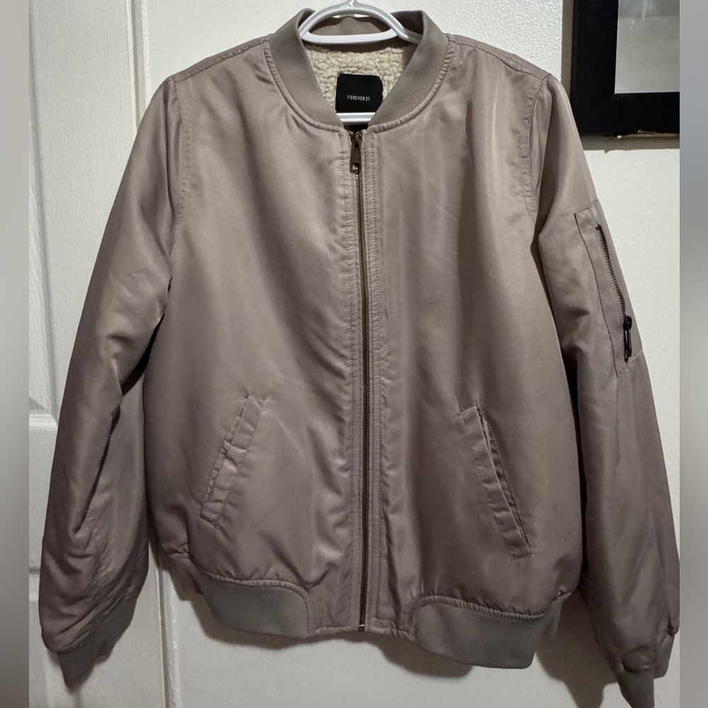 Forever 21 fur lined bomber jacket